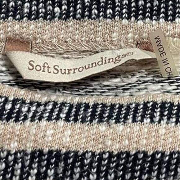 Soft Surroundings Womens Small Mariana Nautical Striped Terry Knit Tunic Sweater - Picture 10 of 10